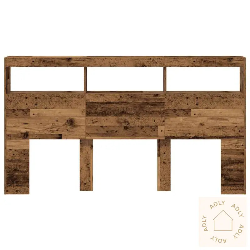 Hodegavl Skap Med Led Gammelt Tre 180X17X102 Cm