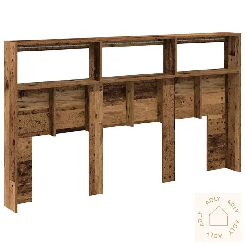 Hodegavl Skap Med Led Gammelt Tre 180X17X102 Cm