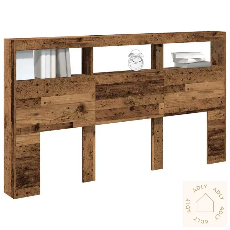 Hodegavl Skap Med Led Gammelt Tre 180X17X102 Cm