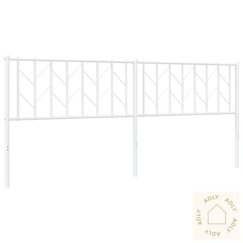 Sengegavl I Metall Hvit 200 Cm