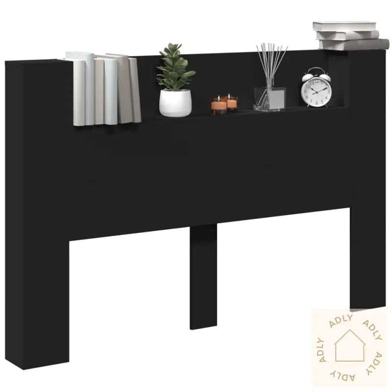 Hodegavl Skap Med Led Svart 160X16,5X103,5 Cm