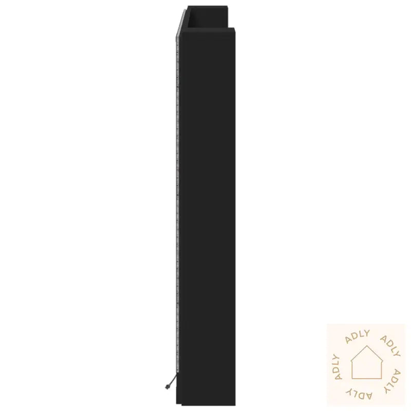 Hodegavl Skap Med Led Svart 160X16,5X103,5 Cm