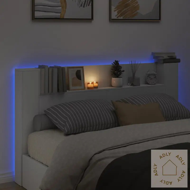 Hodegavl Skap Med Led Hvit 180X16,5X103,5 Cm