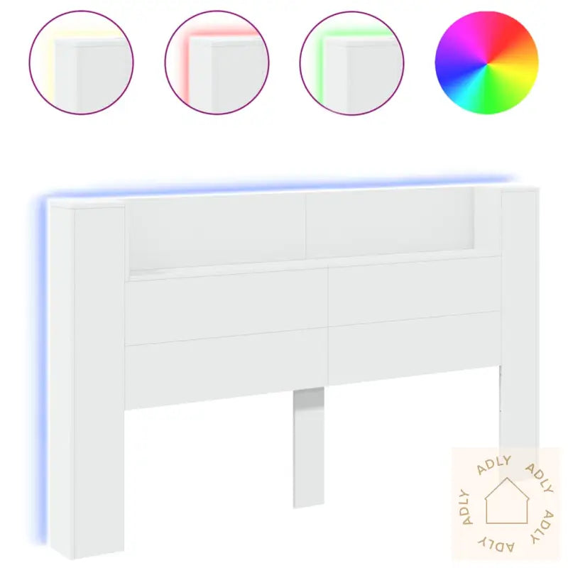 Hodegavl Skap Med Led Hvit 180X16,5X103,5 Cm