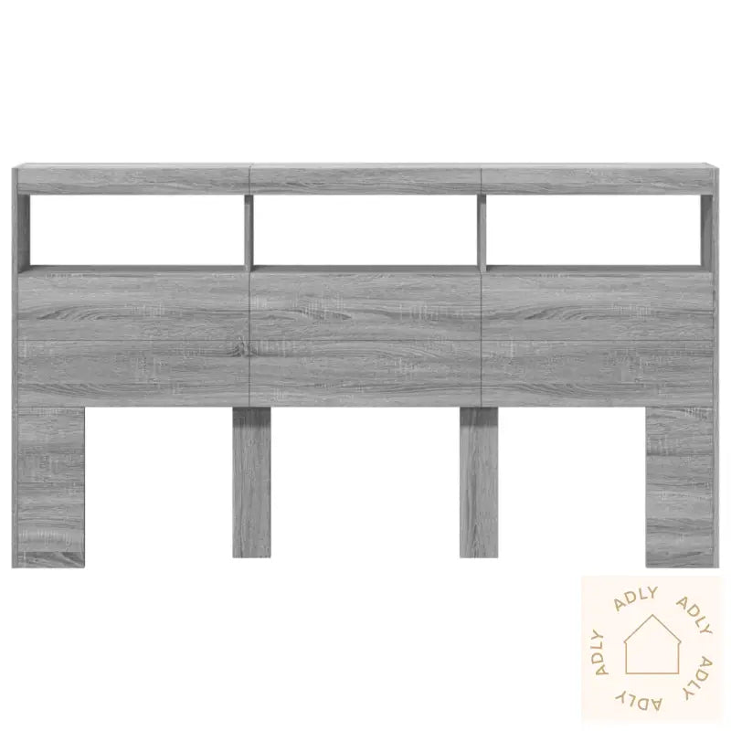 Hodegavl Skap Med Led Grå Sonoma 180X17X102 Cm