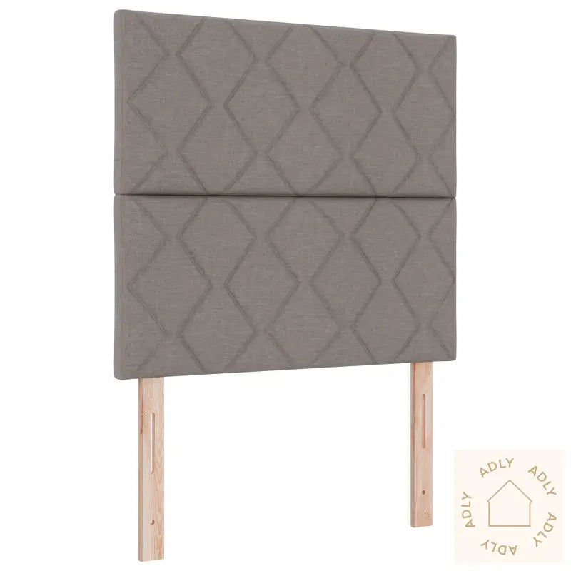 Sengegavl Diamantblokker Design Gråbrun 90 Cm Stoff