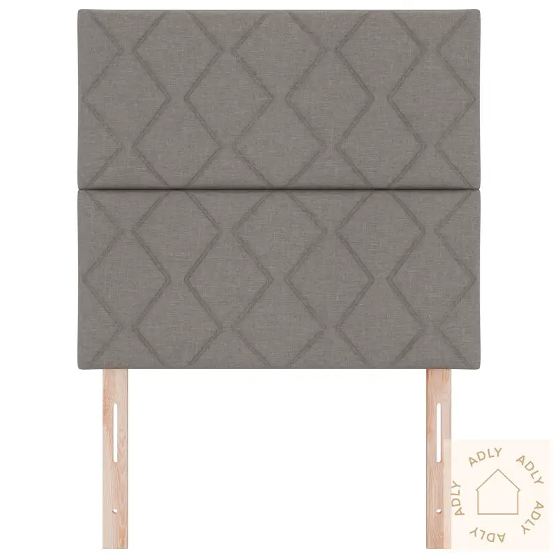 Sengegavl Diamantblokker Design Gråbrun 90 Cm Stoff