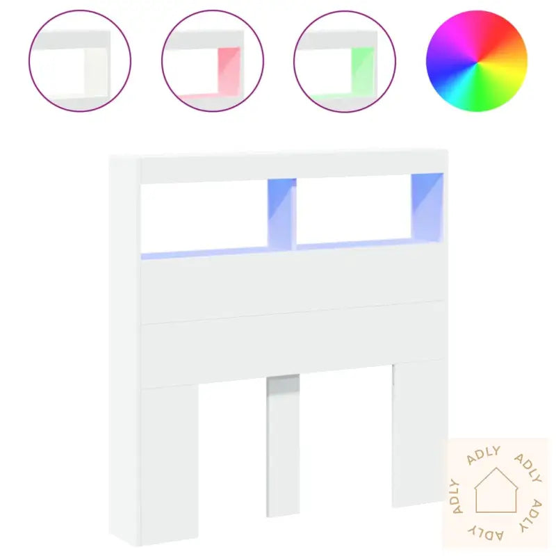 Hodegavl Skap Med Led Hvit 100X17X102 Cm