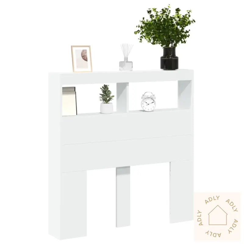 Hodegavl Skap Med Led Hvit 100X17X102 Cm