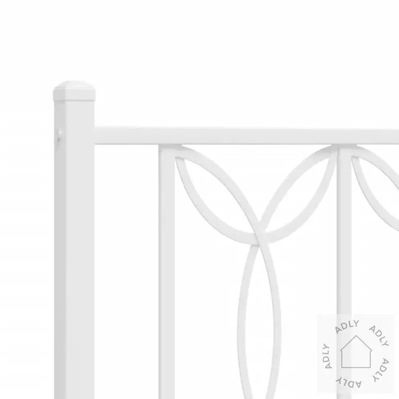 Sengegavl I Metall Hvit 200 Cm