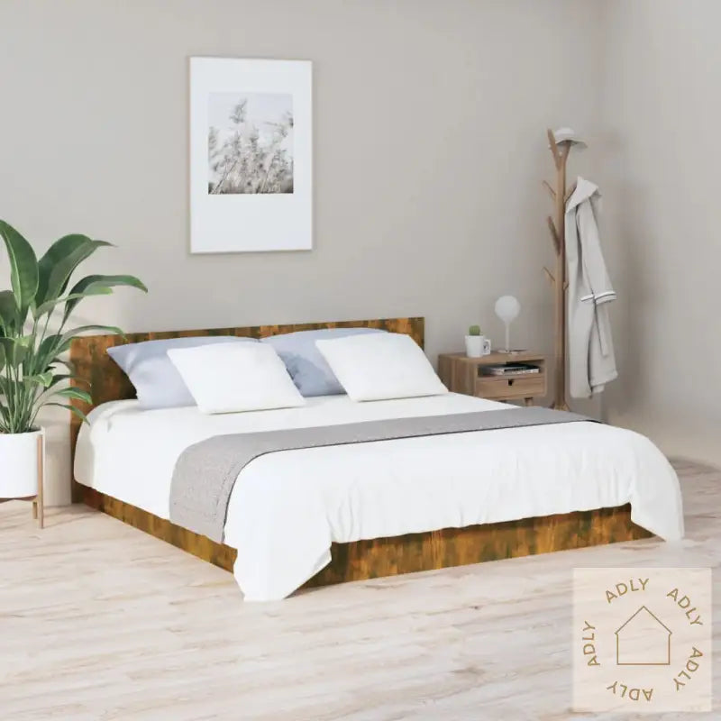 Sengegavl Røkt Eik 200X1,5X80 Cm Konstruert Tre