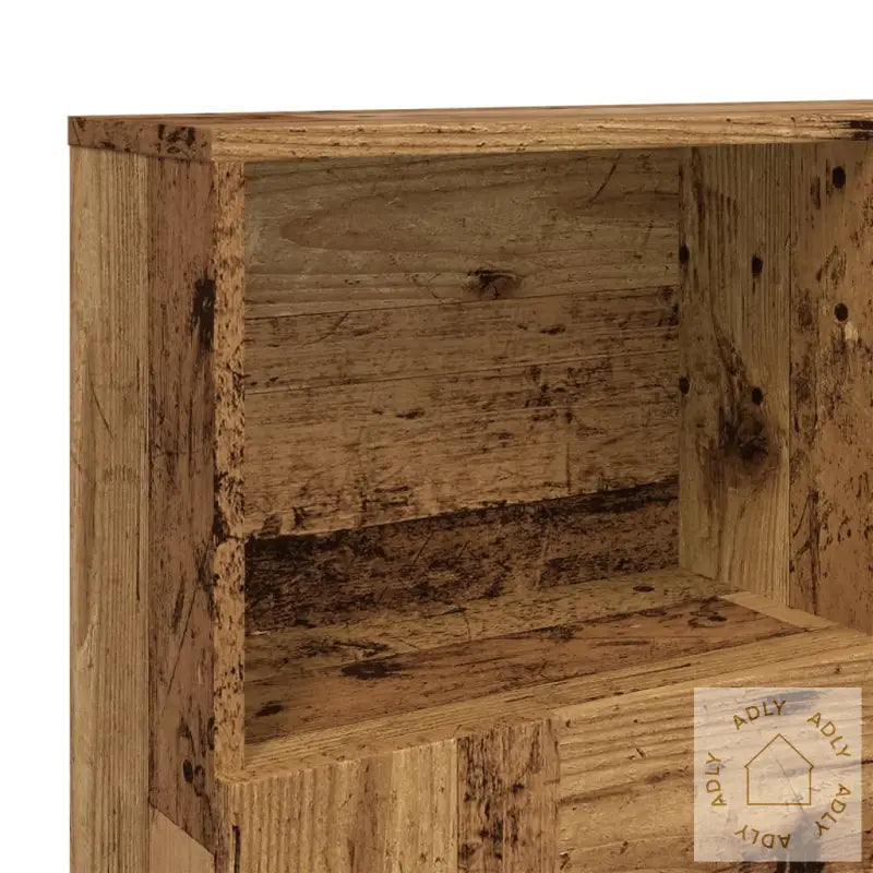 Hodegavl Med Hylle Gammelt Tre 120X19X103,5 Cm Konstruert Tre