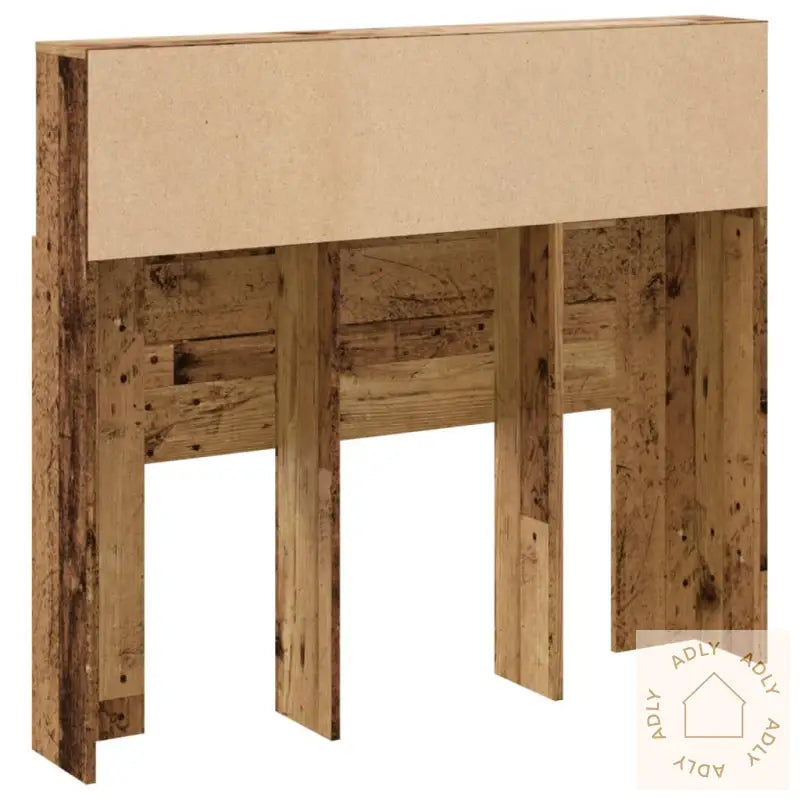 Hodegavl Med Hylle Gammelt Tre 120X19X103,5 Cm Konstruert Tre