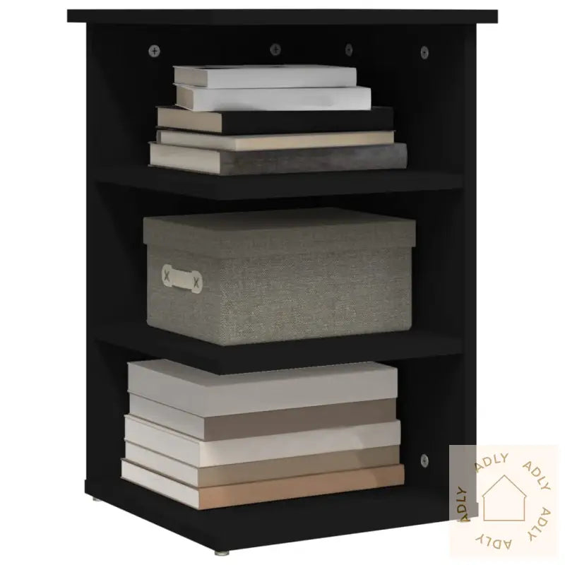 Sideskap Svart 35X35X55 Cm Konstruert Tre