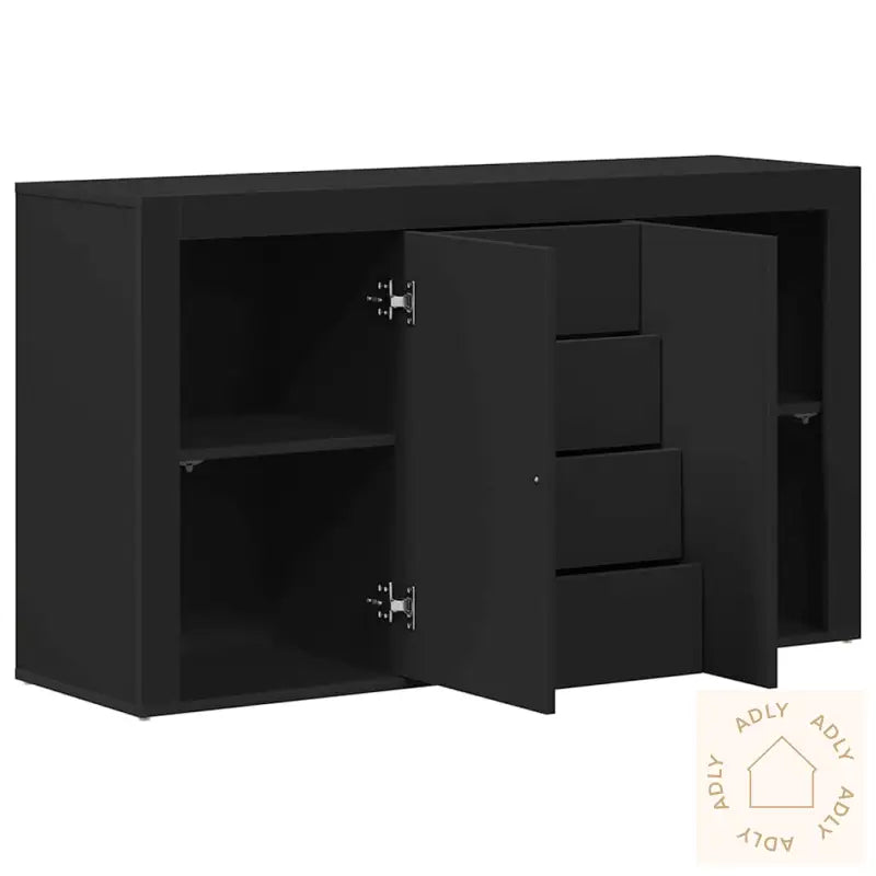 Sideskap Svart Konstruert Tre 120 X 36 X 69 Cm Oppbevaring