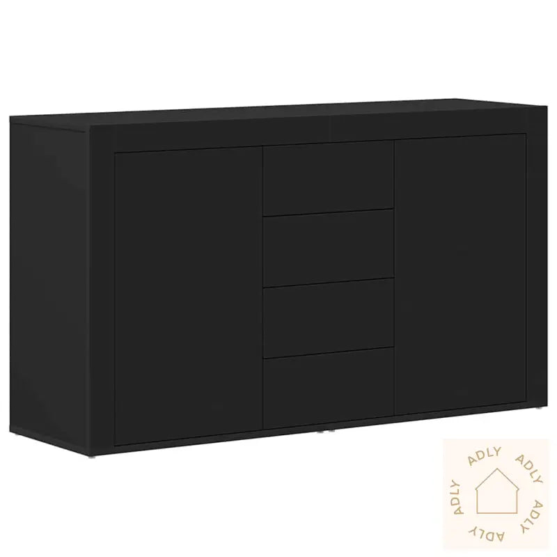 Sideskap Svart Konstruert Tre 120 X 36 X 69 Cm Oppbevaring