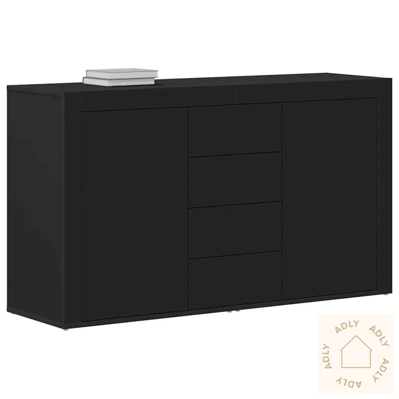 Sideskap Svart Konstruert Tre 120 X 36 X 69 Cm Oppbevaring