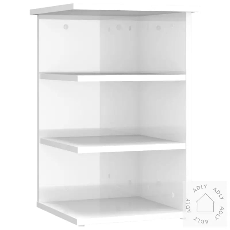 Sideskap Høyglans Hvit 35X35X55 Cm Konstruert Tre