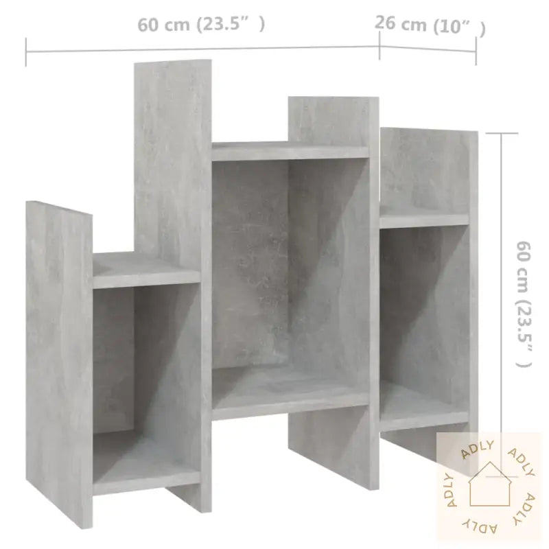 Sideskap Betonggrå 60X26X60 Cm Konstruert Tre