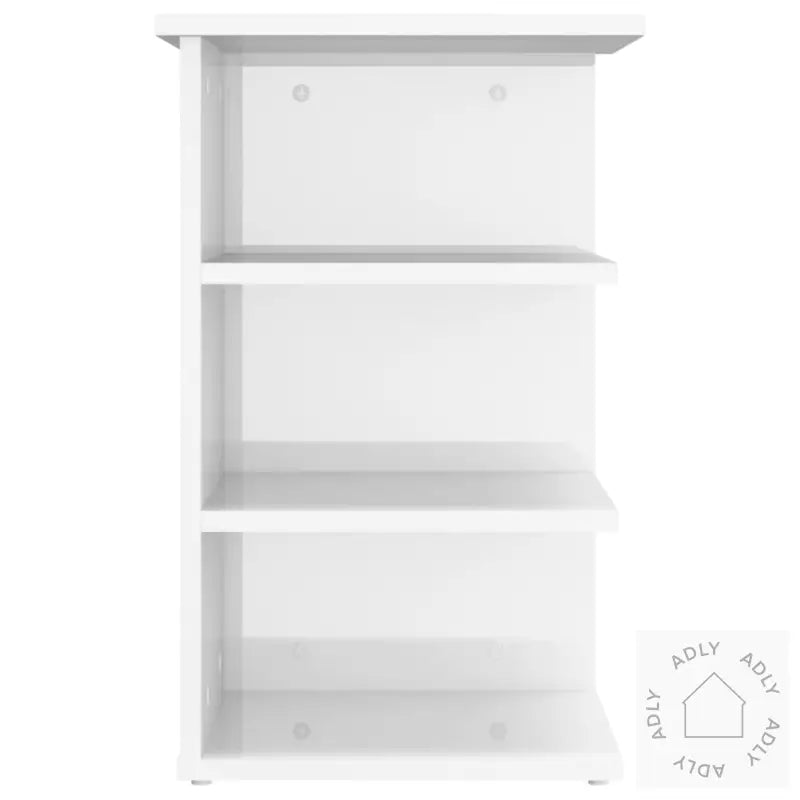 Sideskap Høyglans Hvit 35X35X55 Cm Konstruert Tre