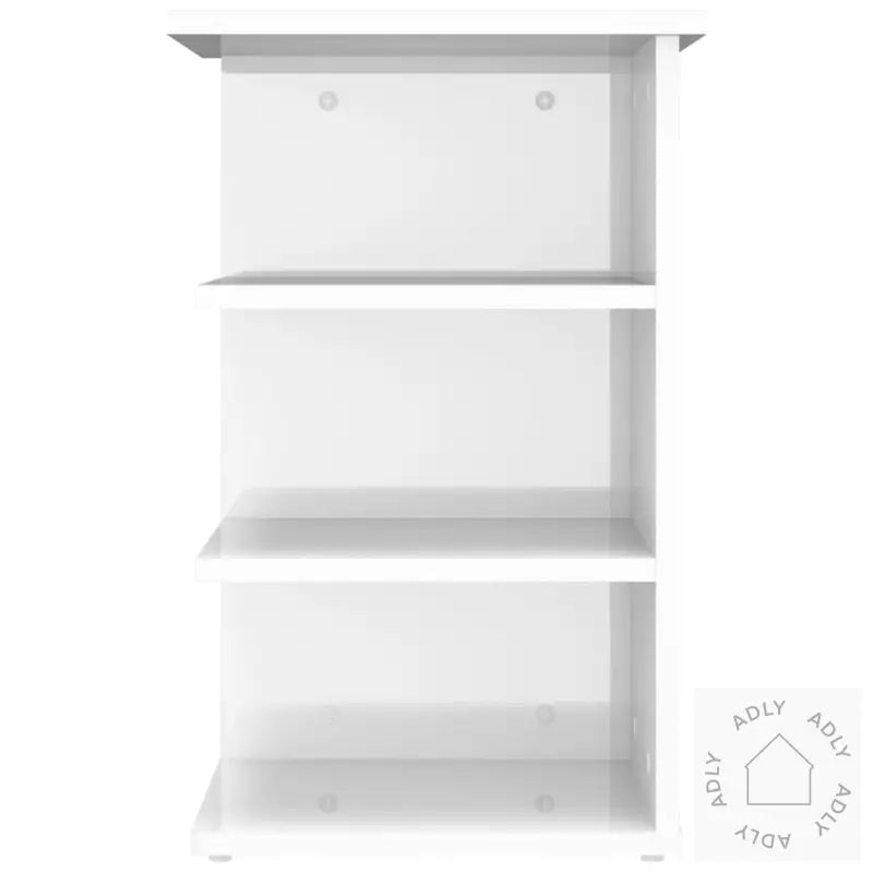 Sideskap Høyglans Hvit 35X35X55 Cm Konstruert Tre