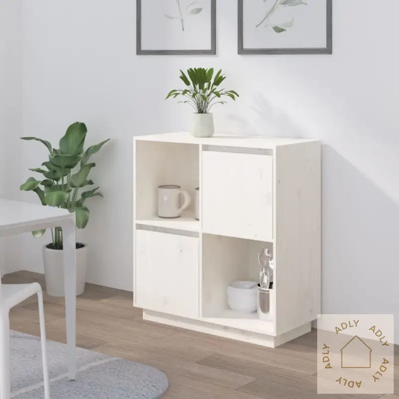 Skjenk Hvit 74X35X80 Cm Heltre Furu