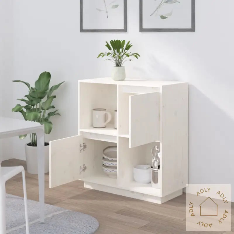 Skjenk Hvit 74X35X80 Cm Heltre Furu