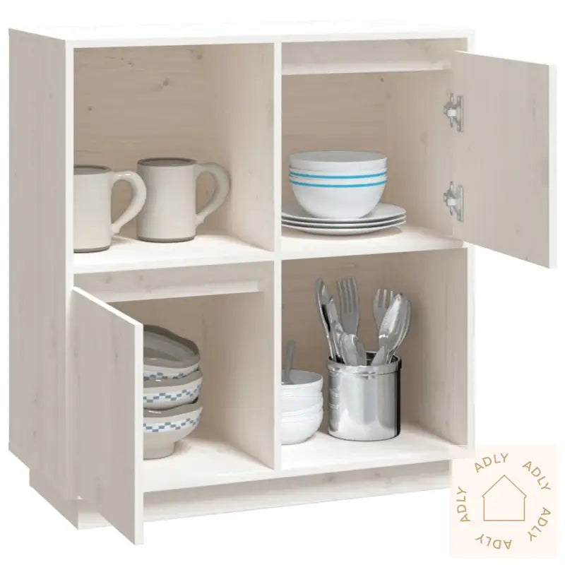 Skjenk Hvit 74X35X80 Cm Heltre Furu