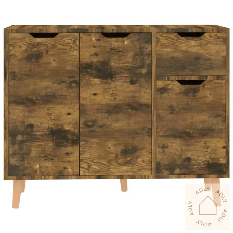 Skjenk Røkt Eik 90X30X72 Cm Konstruert Tre