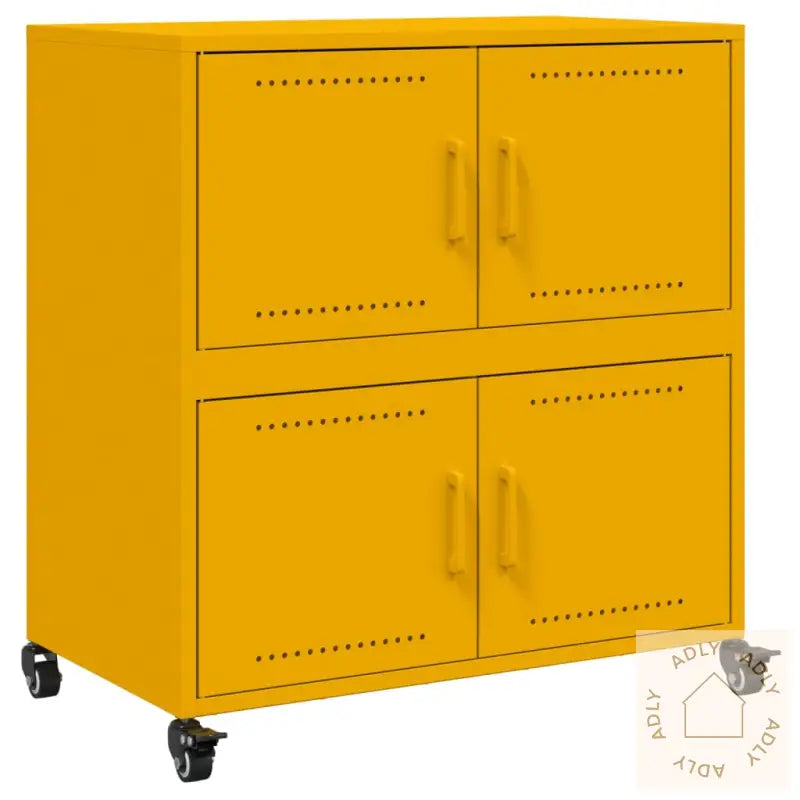 Skjenk Sennepsgul 68X39X72 Cm Stål