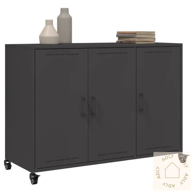 Skjenk Svart 100,5X39X72 Cm Stål