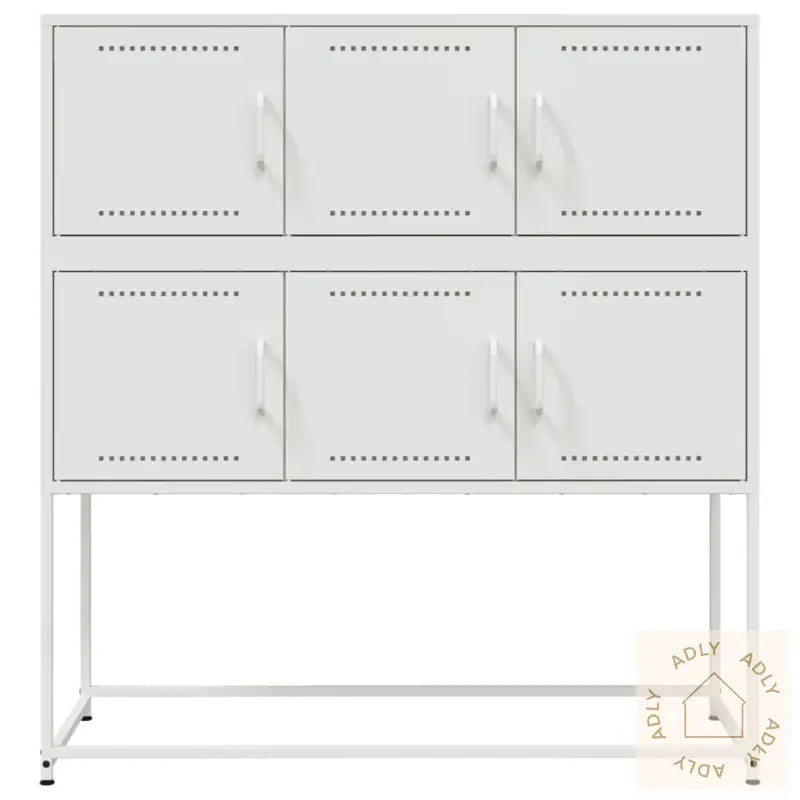 Skjenk Hvit 100,5X39X107 Cm Stål