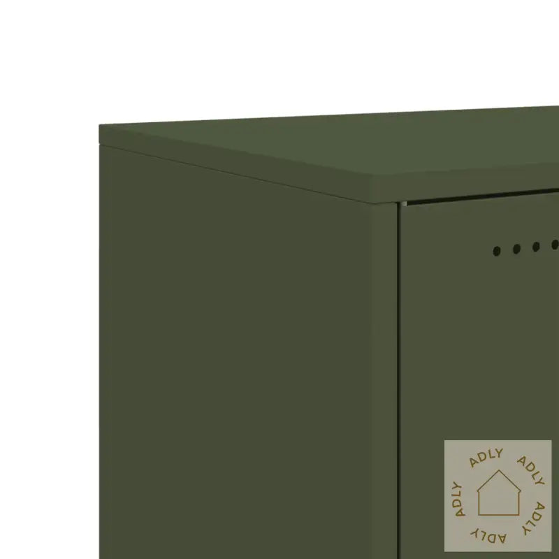 Skjenk Olivengrønn 100,5X39X72 Cm Stål