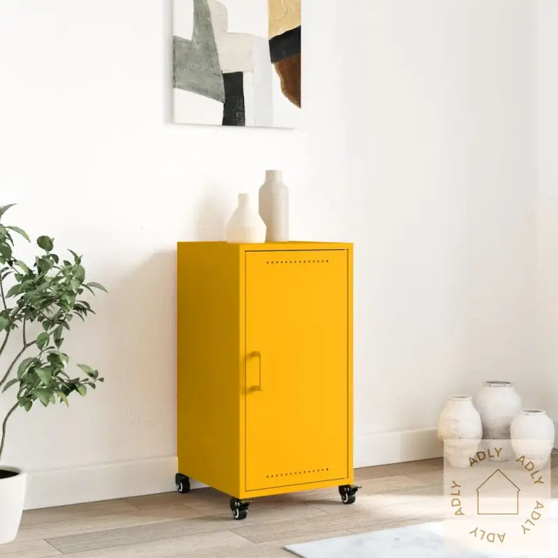 Skjenk Sennepsgul 36X39X72 Cm Stål