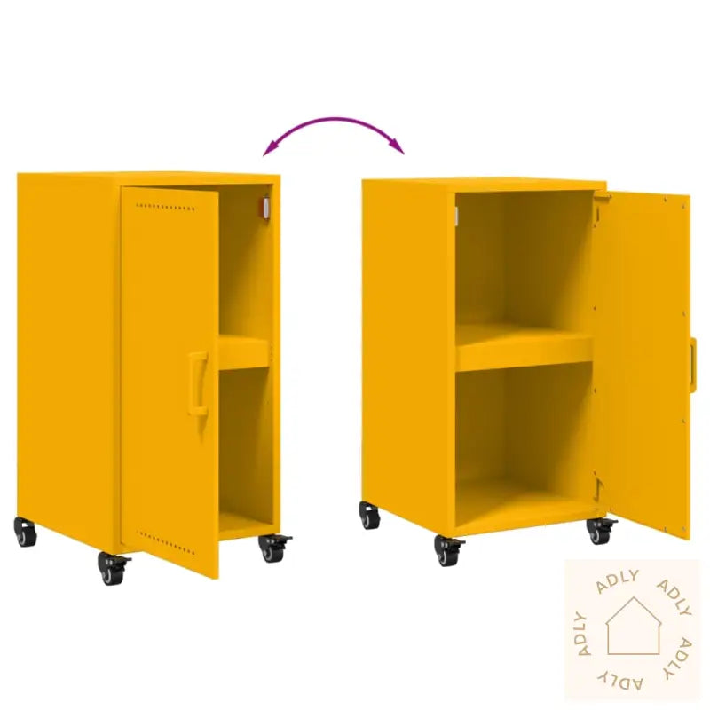 Skjenk Sennepsgul 36X39X72 Cm Stål