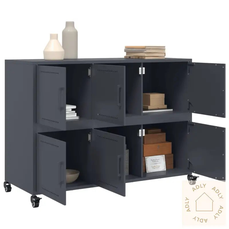 Skjenk Antrasitt 100,5X39X72 Cm Stål