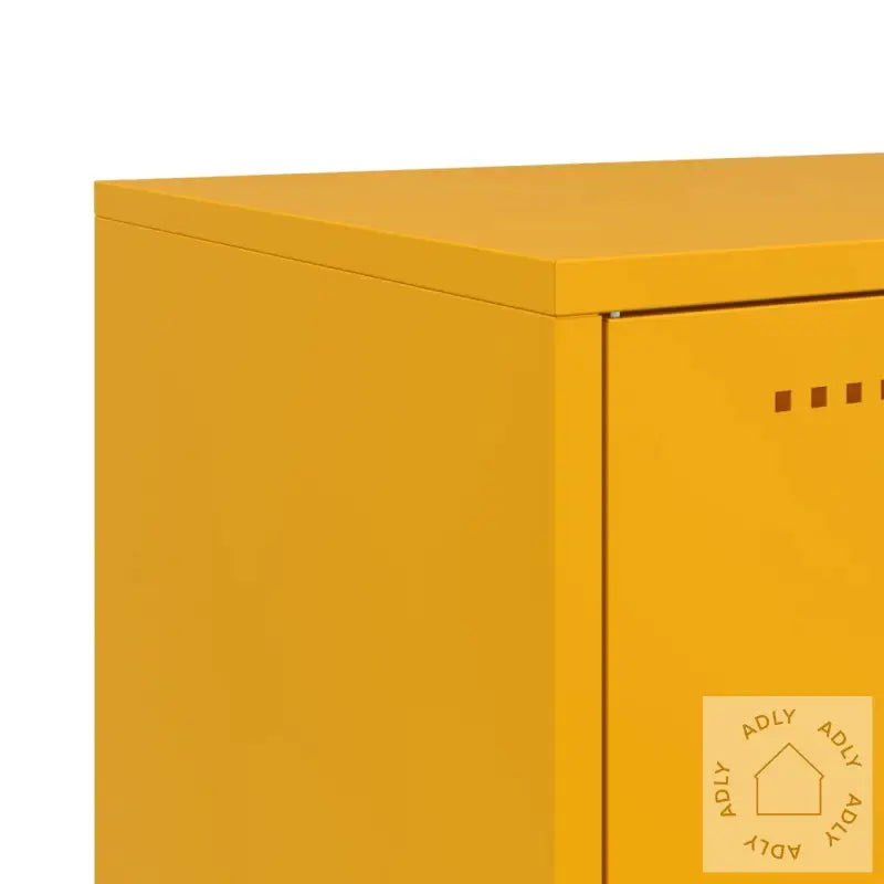 Skjenk Sennepsgul 100,5X39X107 Cm Stål