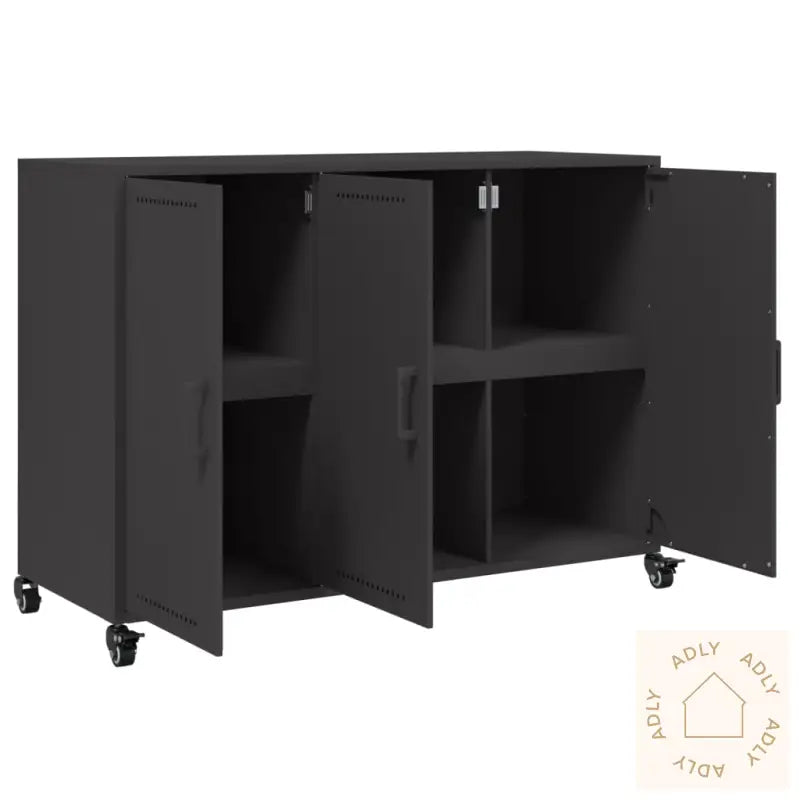 Skjenk Svart 100,5X39X72 Cm Stål