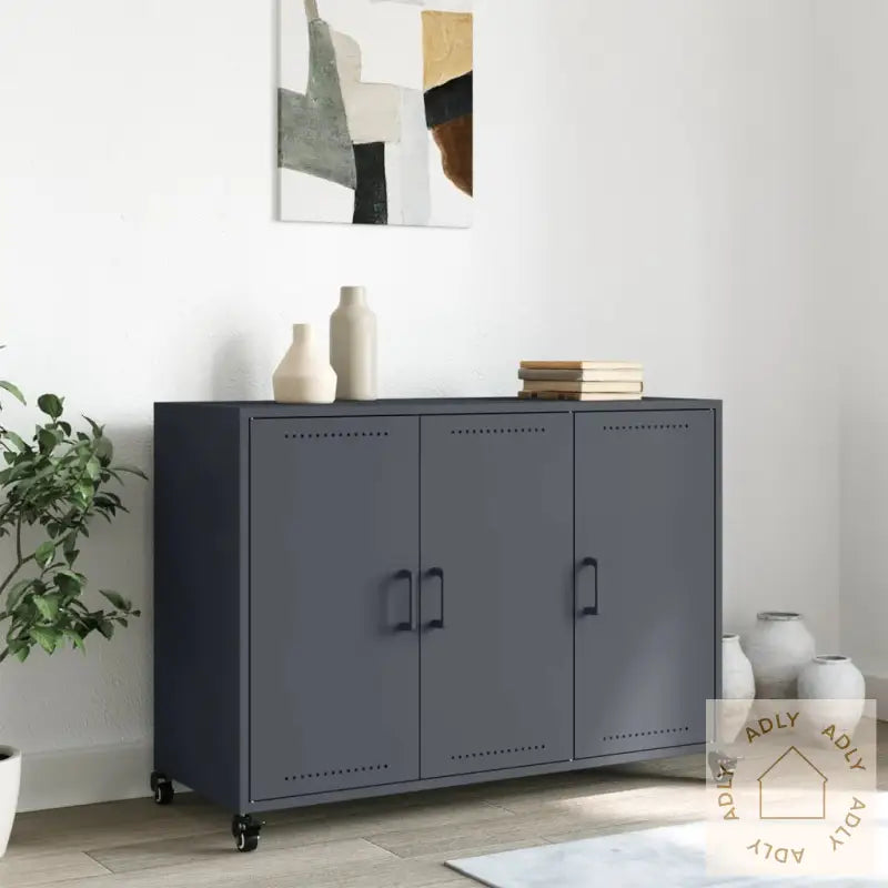 Skjenk Antrasitt 100,5X39X72 Cm Stål