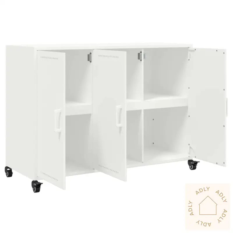 Skjenk Hvit 100,5X39X72 Cm Stål