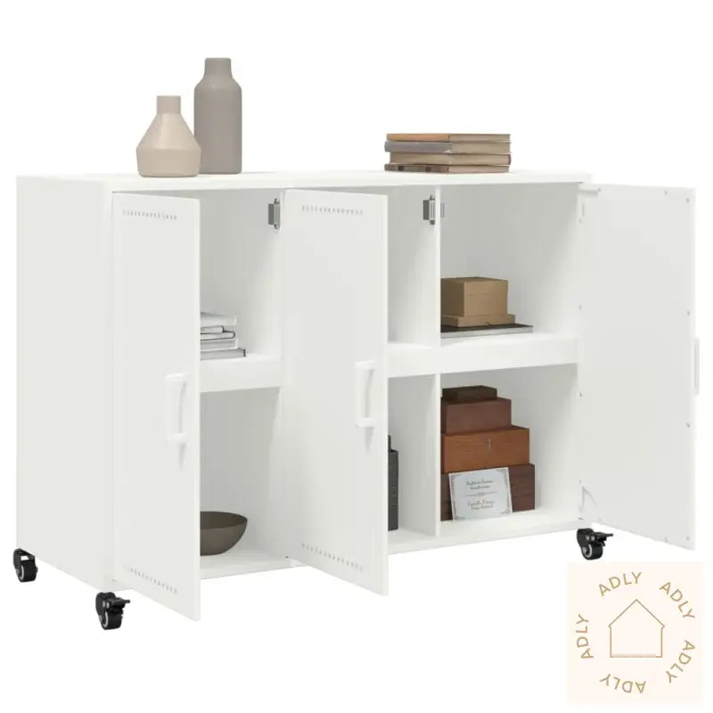 Skjenk Hvit 100,5X39X72 Cm Stål