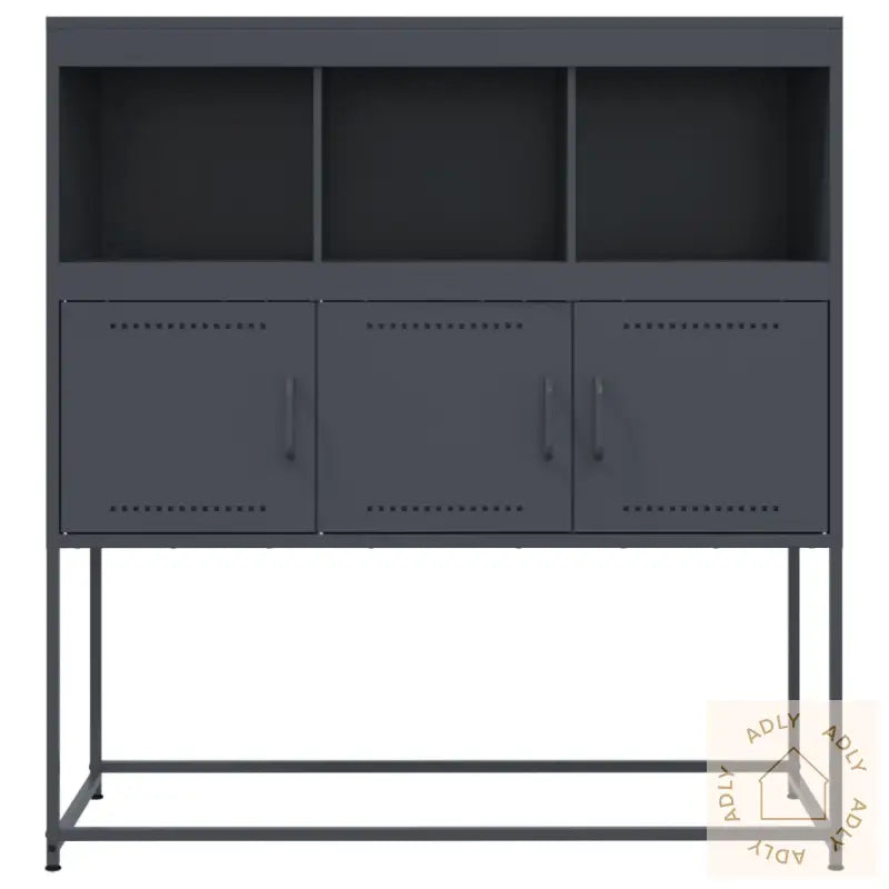 Skjenk Antrasitt 100,5X39X107 Cm Stål