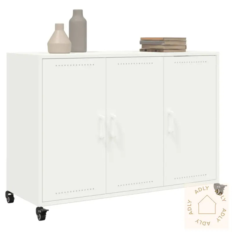 Skjenk Hvit 100,5X39X72 Cm Stål