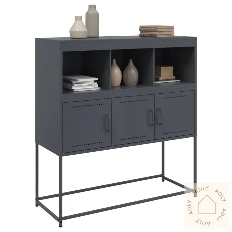 Skjenk Antrasitt 100,5X39X107 Cm Stål