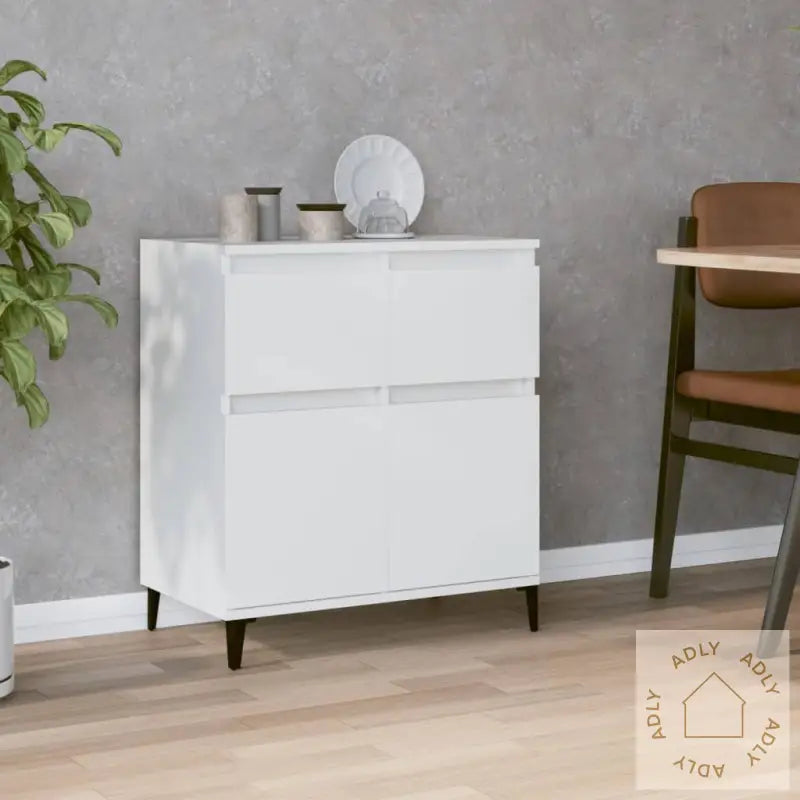 Skjenk Hvit 60X35X70 Cm Konstruert Tre