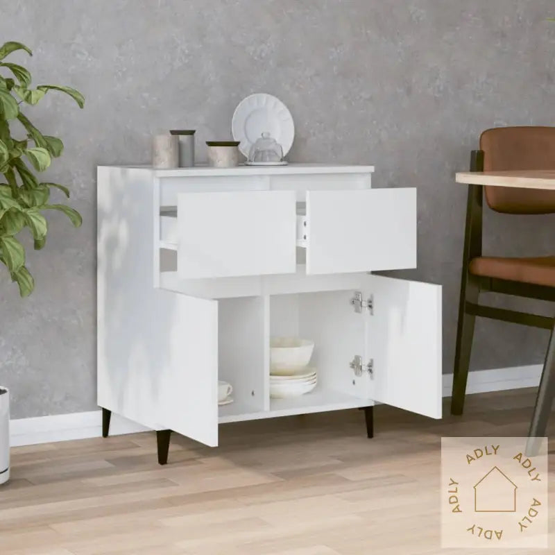 Skjenk Hvit 60X35X70 Cm Konstruert Tre