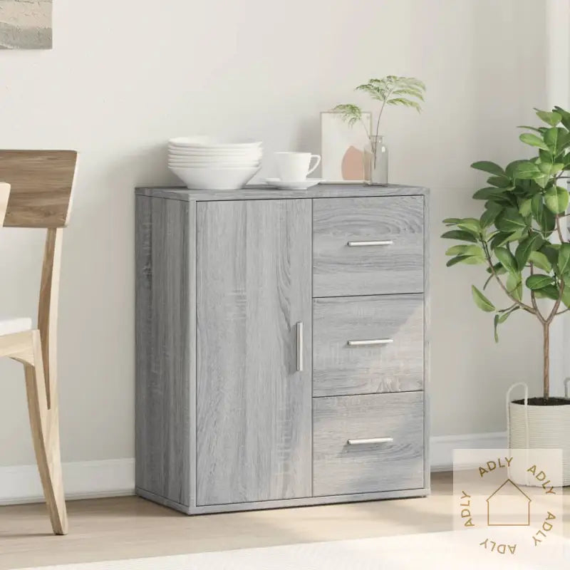 Skjenk Grå Sonoma 60X31X70 Cm Konstruert Tre