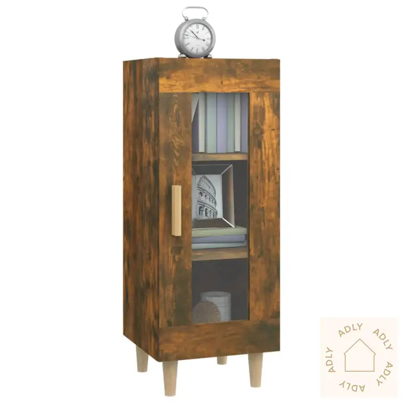 Skjenk Røkt Eik 34,5X34X90 Cm Konstruert Tre