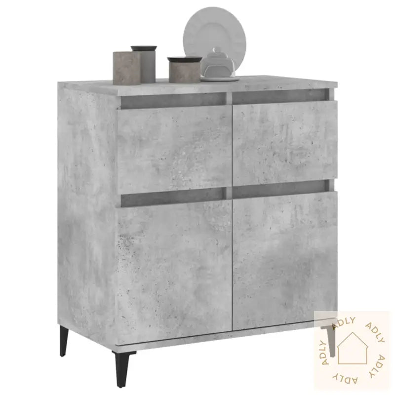 Skjenk Betonggrå 60X35X70 Cm Konstruert Tre