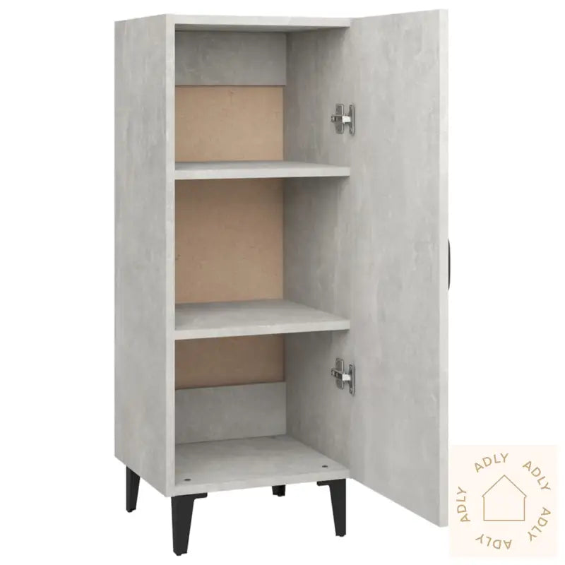 Skjenk Betonggrå 34,5X34X90 Cm Konstruert Tre